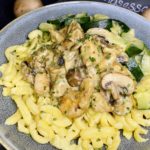 Geschnetzeltes mit Spätzle und Zucchini