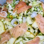 Räucherlachs auf Birnen-Fenchel-Salat