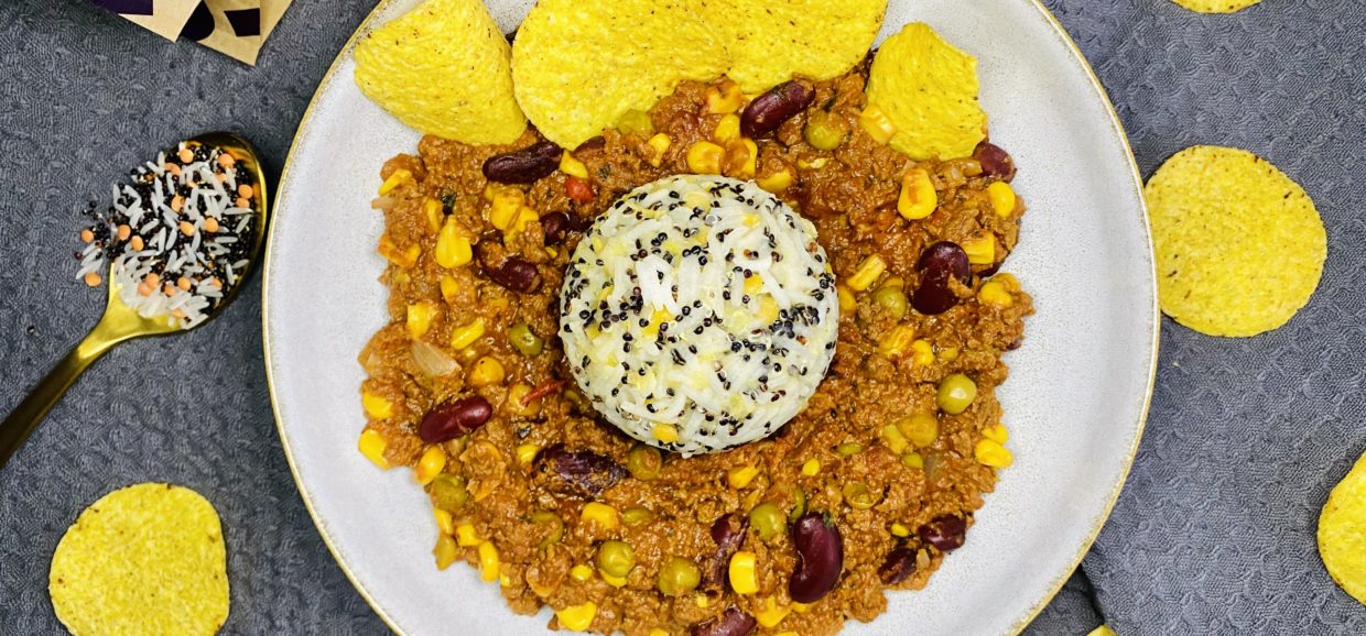 Chili Sin Carne mit Basmati-Linsen-Quinoa