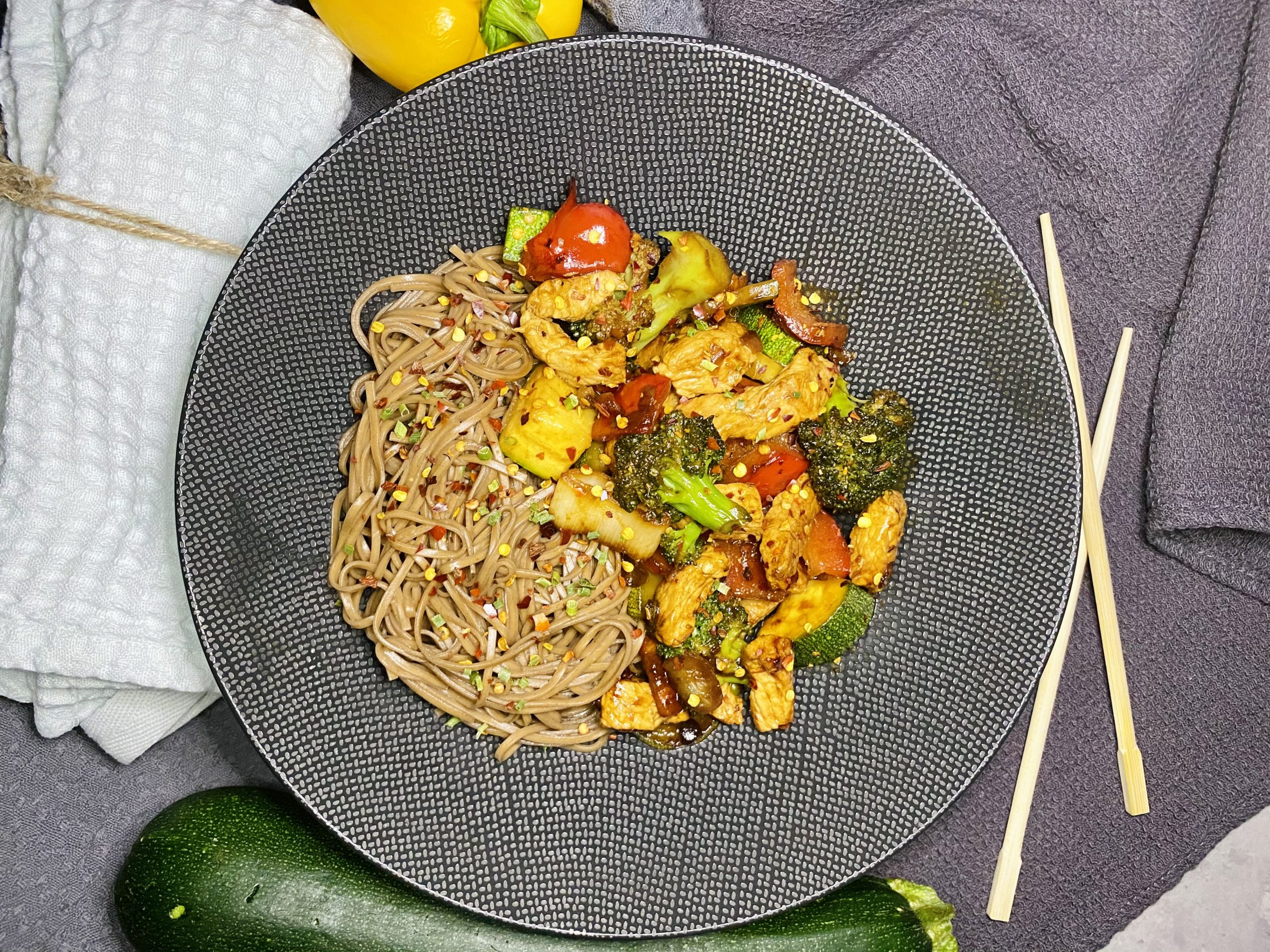 Soba Nudel Pfanne mit Hähnchen » MICHAELS-FOOD-BOOK