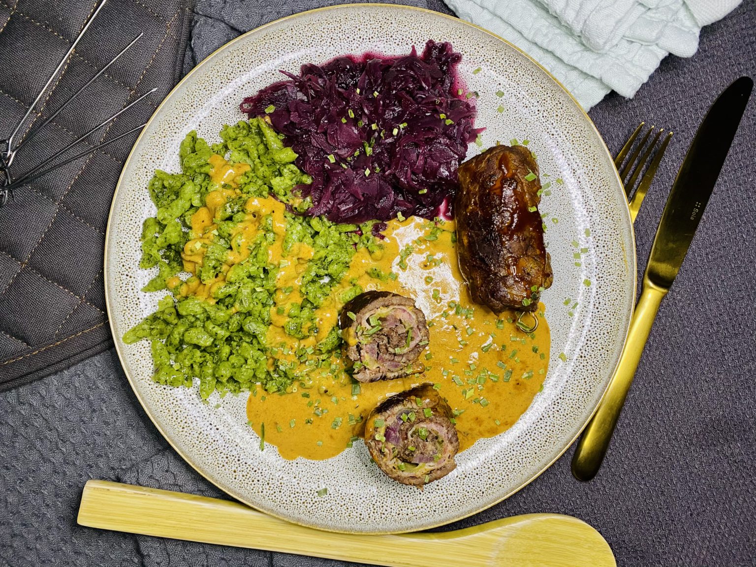 Rouladen mit Spinat-Spätzle » MICHAELS-FOOD-BOOK
