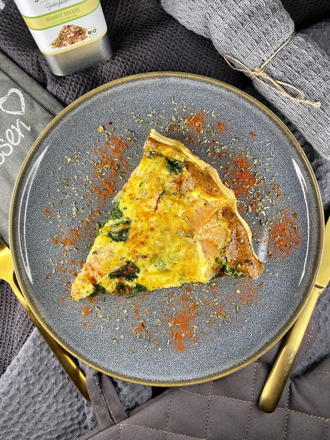 Spinat Räucherlachs Quiche » MICHAELS-FOOD-BOOK