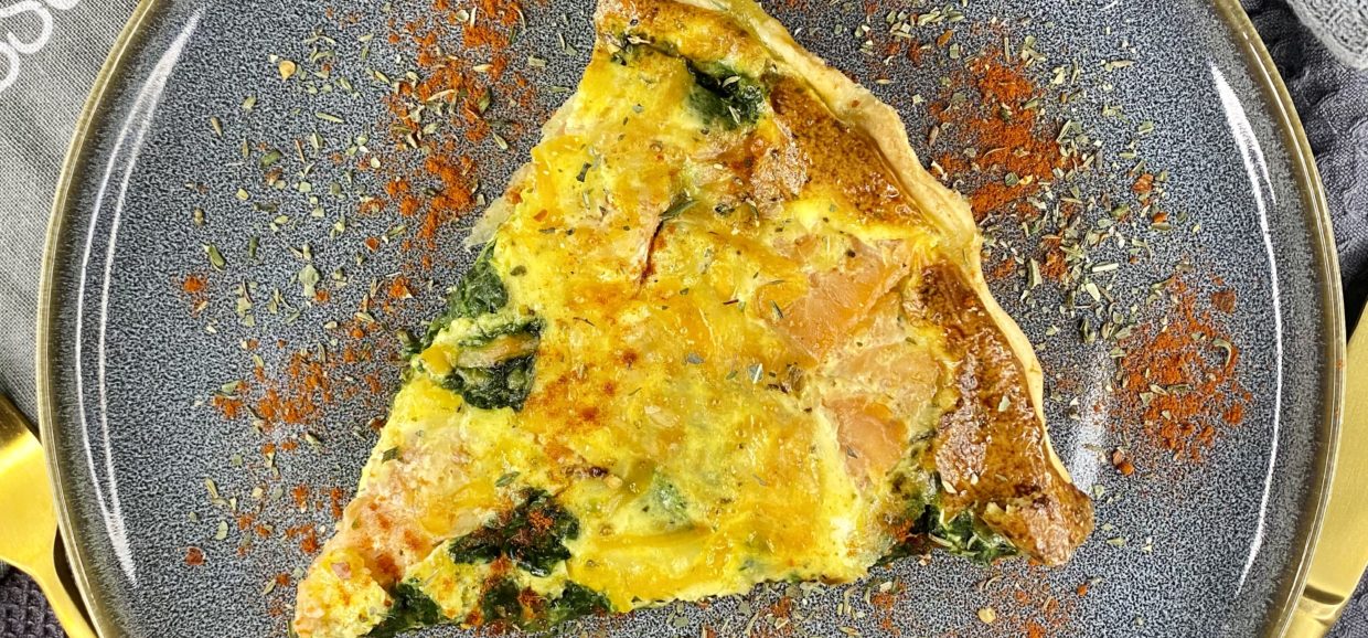 Spinat Räucherlachs Quiche