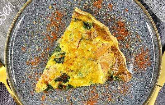 Spinat Räucherlachs Quiche